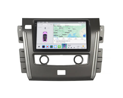 Штатная магнитола Lesko для Nissan Patrol VI (Y62) ver 2 2010-2020 экран 10" 4/64 QLED CarPlay 4G Wi-Fi GPS 360 Prime