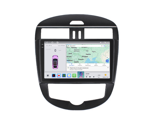 Штатная магнитола Lesko для Nissan Pulsar VI (C13) 2014-2018 экран 10" 4/64 QLED CarPlay 4G Wi-Fi GPS 360 Prime