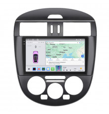 Штатная магнитола Lesko для Nissan Pulsar VI (C13) Manual AC 2014-2018 экран 9" 4/64 QLED CarPlay 4G Wi-Fi GPS 360 Prime