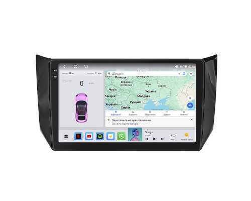 Штатная магнитола Lesko для Nissan Tiida II 2015-2018 экран 10" 4/64 QLED CarPlay 4G Wi-Fi GPS 360 Prime