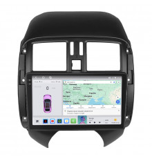 Штатная магнитола Lesko для Nissan Versa II 2012-2014 экран 9" 4/64 QLED CarPlay 4G Wi-Fi GPS 360 Prime