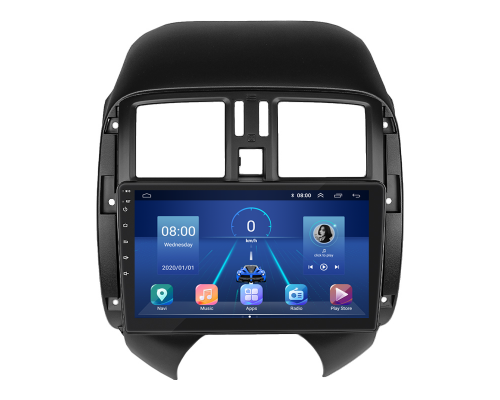 Штатная магнитола Lesko для Nissan Versa II 2012-2014 экран 9" 6/128Gb 4G Wi-Fi GPS Top