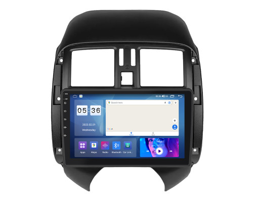 Штатная магнитола Lesko для Nissan Versa II Рестайлинг 2014-2019 экран 9" 2/32Gb CarPlay 4G Wi-Fi GPS Prime