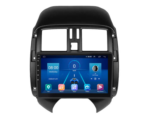 Штатная магнитола Lesko для Nissan Versa II Рестайлинг 2014-2019 экран 9" 6/128Gb 4G Wi-Fi GPS Top