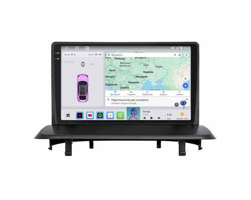 Штатная магнитола Lesko для Peugeot 3008 I ver. 2 2009-2016 экран 9" 4/64 QLED CarPlay 4G Wi-Fi GPS 360 Prime