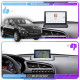 Штатная магнитола Lesko для Peugeot 3008 I ver. 2 2009-2016 экран 9" 4/64 QLED CarPlay 4G Wi-Fi GPS 360 Prime