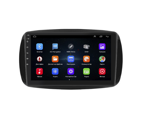 Штатная магнитола Lesko для Smart Fortwo III 2014-н.в. экран 9" 1/16Gb Wi-Fi GPS Base