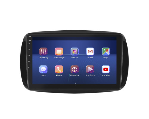 Штатная магнитола Lesko для Smart Fortwo III 2014-н.в. экран 9" 2/32Gb 4G Wi-Fi GPS Top