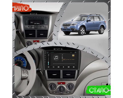 Штатная магнитола Lesko для Subaru Forester III Рестайлинг 2011-2013 с экраном 9", 6/128Gb, 4G, Wi-Fi, GPS