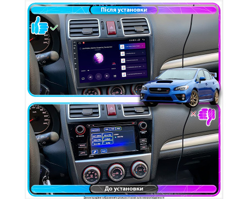 Штатная магнитола Lesko для Subaru WRX I 2014-2017 экран 9" 6/128Gb 4G Wi-Fi GPS Top
