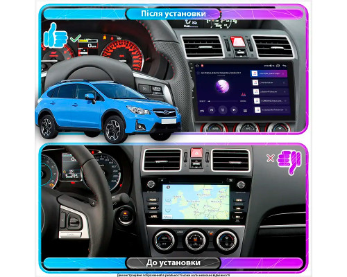 Штатная магнитола Lesko для Subaru XV I 2011-2016 экран 9" 4/64Gb CarPlay 4G Wi-Fi GPS Prime