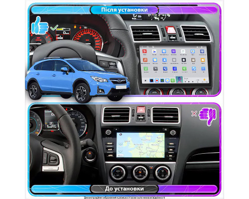 Штатная магнитола Lesko для Subaru XV I 2011-2016 экран 9" 4/64 QLED CarPlay 4G Wi-Fi GPS 360 Prime