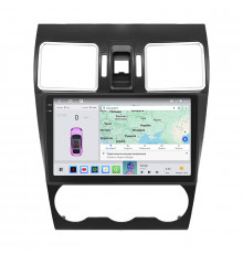 Штатная магнитола Lesko для Subaru XV I Рестайлинг 2015-2017 экран 9" 4/64 QLED CarPlay 4G Wi-Fi GPS 360 Prime