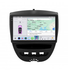 Штатная магнитола Lesko для Toyota Aygo I 2005-2009 экран 10" 4/64 QLED CarPlay 4G Wi-Fi GPS 360 Prime