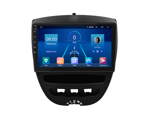 Штатная магнитола Lesko для Toyota Aygo I 2005-2009 экран 10" 6/128Gb 4G Wi-Fi GPS Top