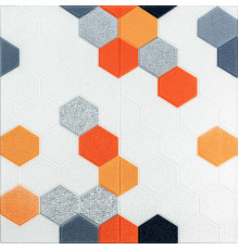 Панель стеновая 3D 700х700х4мм Мозаика оранжевая SW-00002013