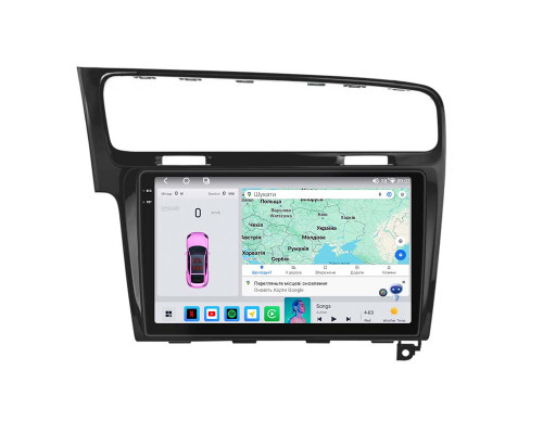 Штатная магнитола Lesko для Volkswagen Golf VII Рестайлинг 2017-н.в. экран 10" 4/64 QLED CarPlay 4G Wi-Fi GPS 360 Prime