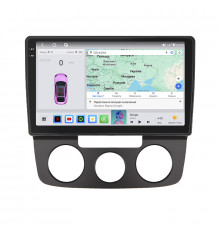 Штатная магнитола Lesko для Volkswagen Jetta V 2005-2011 экран 10" 4/64 QLED CarPlay 4G Wi-Fi GPS 360 Prime