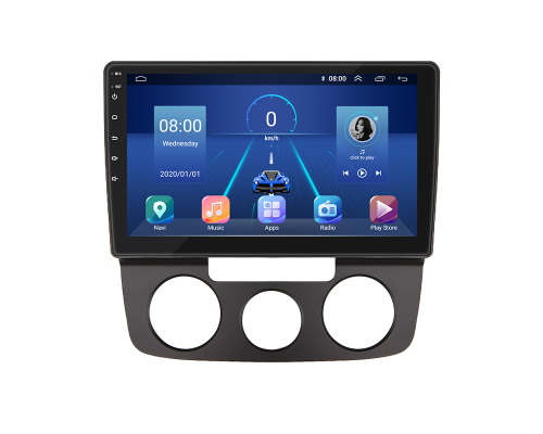 Штатная магнитола Lesko для Volkswagen Jetta V 2005-2011 экран 10" 6/128Gb 4G Wi-Fi GPS Top