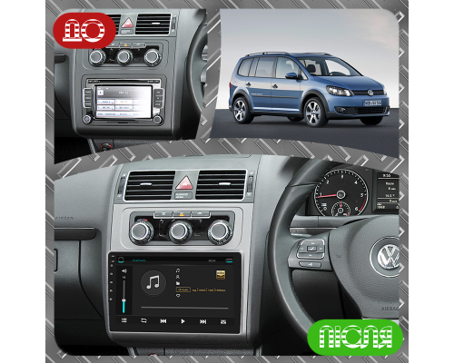 Штатная магнитола Lesko для Volkswagen Touran II 2010-2015 экран 10" 4/64Gb 4G Wi-Fi GPS Top