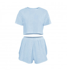 Женский комплект для дома и сна SM24107A футболка и шорты женская пижама Blue S