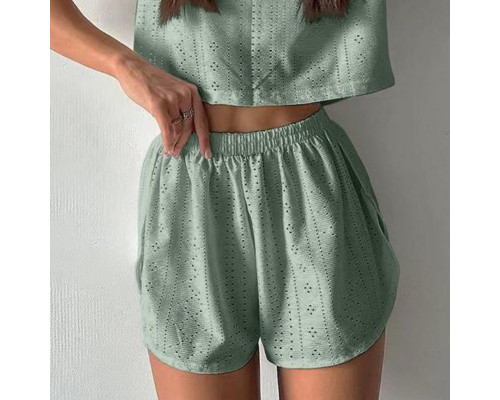 Женский комплект для дома и сна SM24107A футболка и шорты женская пижама Green L