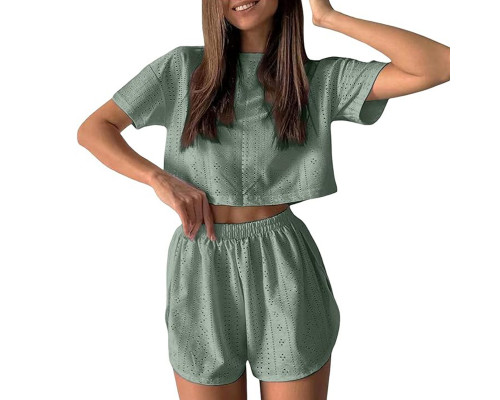 Женский комплект для дома и сна SM24107A футболка и шорты женская пижама Green XL