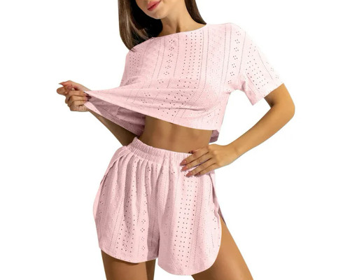 Женский комплект для дома и сна SM24107A футболка и шорты женская пижама Pink L