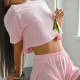 Женский комплект для дома и сна SM24107A футболка и шорты женская пижама Pink S