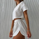 Женский комплект для дома и сна SM24107A футболка и шорты женская пижама White S
