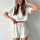 Женский комплект для дома и сна SM24107A футболка и шорты женская пижама White S