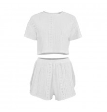 Женский комплект для дома и сна SM24107A футболка и шорты женская пижама White XL