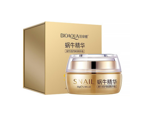 Крем для лица с муцином улитки BIOAQUA Snail Repair&Brithening 50 г.