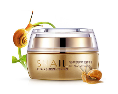Крем для лица с муцином улитки BIOAQUA Snail Repair&Brithening 50 г.