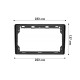 Переходная рамка Peugeot 307 2001-2008 Expert Partner 2007-2016 Citroen Fiat Peugeot (PE 009N) 6762 9" Black
