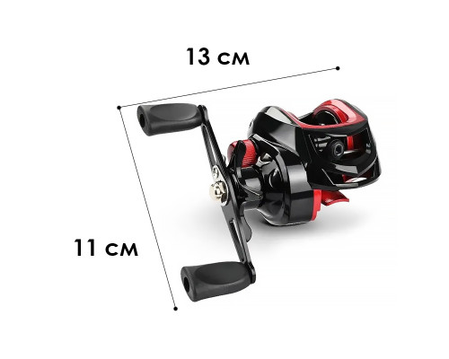 Катушка мультипликаторная Yumoshi AK 200 Black-Red Right