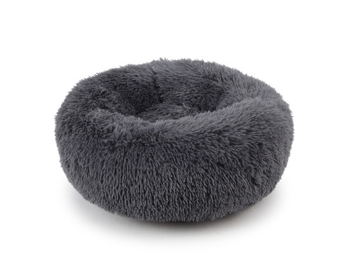 Лежак пуфик для котов собак круглый 552201 L Dark Grey