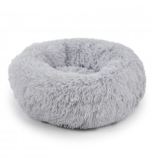 Лежак пуфик для котов собак круглый 552201 L Grey
