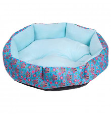 Лежак для котов собак круглый SY-2022-1208-97 Blue Owl M (50*18 см)
