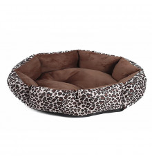 Лежак для котов собак круглый SY-2022-1208-97 Leopard L (60*18 см)