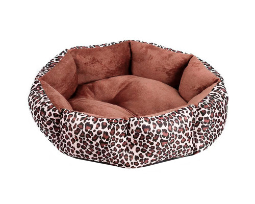 Лежак для котов собак круглый SY-2022-1208-97 Leopard M (50*18 см)