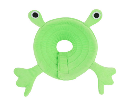 Мягкий воротник-подушка для кошек DT-613 послеоперационный защитный от вылизывания L Green Frog