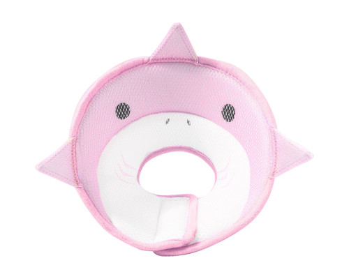 Мягкий воротник-подушка для кошек DT-613 послеоперационный защитный от вылизывания L Pink Shark