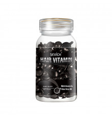 Витаминные капсулы для волос Sevich Hair Vitamin с маслом Кукуи и Алоэ Вера для темных волос и защиты от солнца черные 30шт