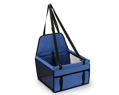 Автокресло для животных SY-2022-0628 автомобильная сумка-переноска автогамак лежак для собак Blue 41*38*24 см