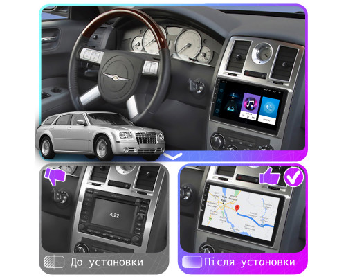 Штатная магнитола Lesko для Chrysler 300C I 2004-2011 экран 9" 1/16Gb Wi-Fi GPS Base