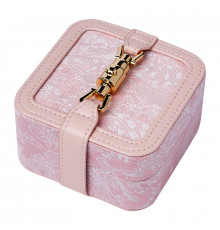 Шкатулка Casegrace SP-01328 для украшений и ювелирных изделий портативная с замком 10*10*5 см Pink
