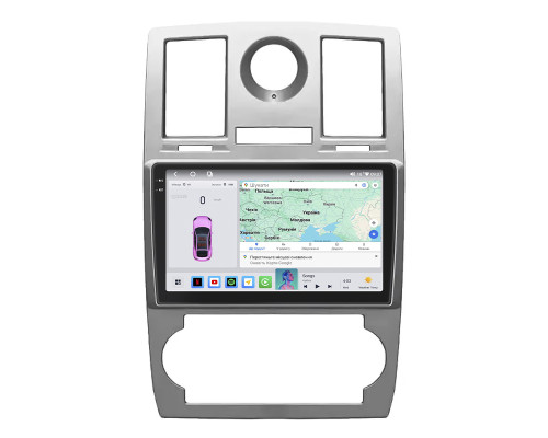 Штатная магнитола Lesko для Chrysler 300C I 2004-2011 экран 9" 4/64 QLED CarPlay 4G Wi-Fi GPS 360 Prime