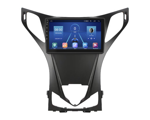 Штатная магнитола Lesko для Hyundai Azera II 2011-2014 экран 9" 4/64Gb 4G Wi-Fi GPS Top