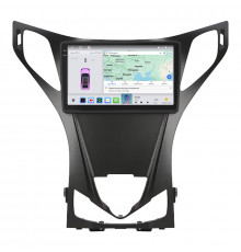 Штатная магнитола Lesko для Hyundai Grandeur V 2011-2014 экран 9" 4/64 QLED CarPlay 4G Wi-Fi GPS 360 Prime